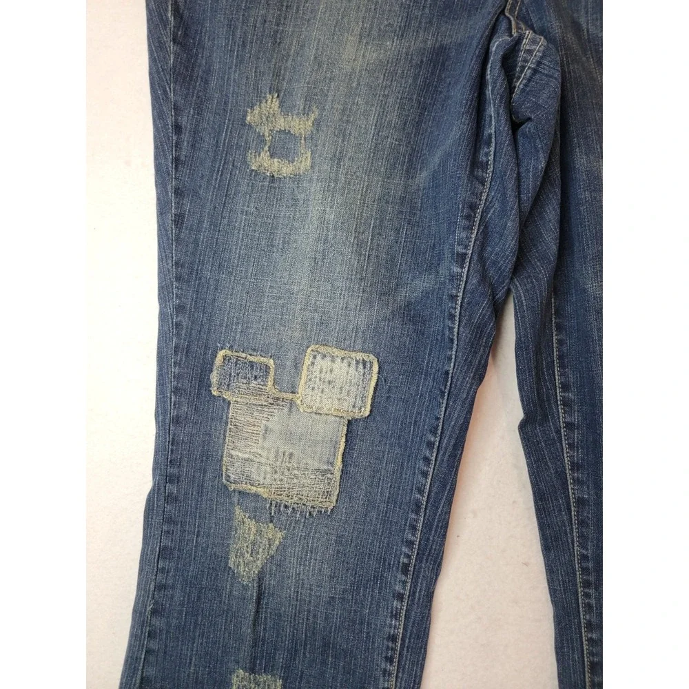 Lane Bryant Distinctly Boot Cut Jeans‎ Sz 20 Patchwork Distressed Stretch NWT